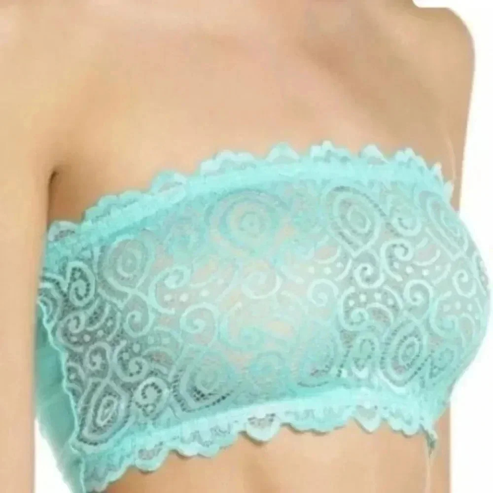 Free People Blue Bandeau Lace Bralette - Picture 2 of 4